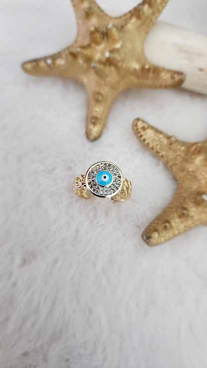Protection Eye Chain Ring
